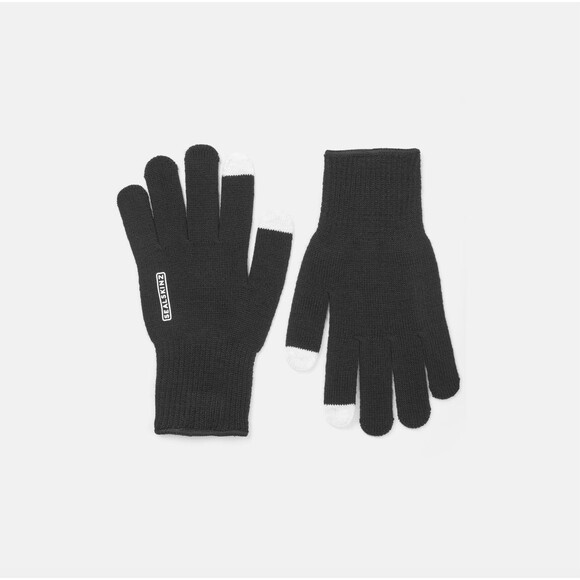Sealskinz Hanworth Solo Merino Wool Gloves Touchscreen Base Layer Glove, Black - Picture 2 of 3